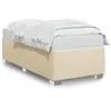 Image de vidaXL Bedframe zonder matras 100x200 cm stof cràmekleurig3284455