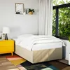 Image de vidaXL Bedframe zonder matras 120x200 cm stof cràmekleurig3284469