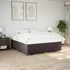Image de vidaXL Cadre de lit Marron foncé 180x200 cm Tissu, sommier, cadre de lit plateforme, cadre de lit rembourré, meuble de 3284495