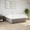 Image de vidaXL Bedframe zonder matras stof taupe 200x200 cm3284503