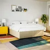 Image de vidaXL Bedframe zonder matras stof cràmekleurig 200x200 cm3284504