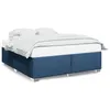 Image de vidaXL Bedframe zonder matras stof blauw 200x200 cm3284505