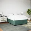 Image de vidaXL Bedframe zonder matras 140x190 cm fluweel donkergroen3284634