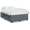 Image de vidaXL Bedframe zonder matras 140x200 cm fluweel donkergrijs3284638