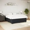 Image de Cadre de lit sans matelas noir 200x200 cm velours