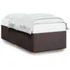 Image de vidaXL Cadre de lit sans matelas marron foncé 80x200 cm tissu