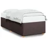 Image de vidaXL Bedframe zonder matras 90x190 cm stof donkerbruin3284697