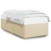 Image de vidaXL Bedframe zonder matras 90x200 cm stof cràmekleurig3284706