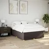 Image de vidaXL Bedframe zonder matras stof donkerbruin 140x190 cm3284732