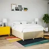 Image de vidaXL Bedframe zonder matras stof cràmekleurig 160x200 cm3284748