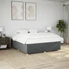 Image de vidaXL Bedframe zonder matras stof donkergrijs 180x200 cm3284751