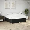 Image de vidaXL Bedframe zonder matras stof zwart 200x200 cm3284759