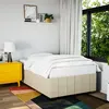 Image de vidaXL Bedframe zonder matras 120x200 cm stof cràmekleurig3284830