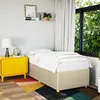 Image de vidaXL Cadre de lit sans matelas crème 90x200 cm tissu 3284912