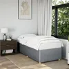 Image de vidaXL Cadre de lit sans matelas gris clair 100x200 cm tissu 3284914