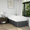 Image de vidaXL Cadre de lit sans matelas gris foncé 100x200 cm tissu 3284915