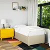 Image de vidaXL Bedframe zonder matras 100x200 cm stof cràmekleurig3284919