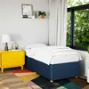 Image de vidaXL Bedframe zonder matras 100x200 cm stof blauw3284920