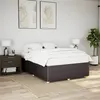 Image de vidaXL Bedframe zonder matras stof donkerbruin 140x190 cm3284938