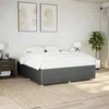 Image de vidaXL Cadre de lit sans matelas gris foncé 200x200 cm tissu 3284964