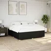 Image de vidaXL Bedframe zonder matras stof zwart 200x200 cm3284965