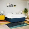 Image de vidaXL Cadre de lit sans matelas bleu 200x200 cm tissu 3284969