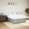 Image de vidaXL Cadre de lit Gris clair 140x190 cm Velours, sommier, cadre de lit plateforme, cadre de lit rembourré, meuble de 3285006