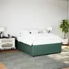 Image de vidaXL Cadre de lit Vert foncé 140x190 cm Velours, sommier, cadre de lit plateforme, cadre de lit rembourré, meuble de 3285009
