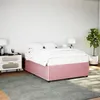 Image de vidaXL Cadre de lit Rose 160x200 cm Velours, sommier, cadre de lit plateforme, cadre de lit rembourré, meuble de chambre à 3285023