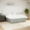 Image de vidaXL Cadre de lit sans matelas gris clair 200x200 cm velours 3285030
