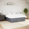 Image de vidaXL Cadre de lit sans matelas gris foncé 200x200 cm velours 3285031
