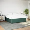 Image de vidaXL Cadre de lit sans matelas vert foncé 200x200 cm velours 3285033
