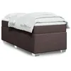 Image de vidaXL Boxspring met matras stof donkerbruin 80x200 cm3285091