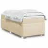 Image de vidaXL Sommier à lattes de lit avec matelas Crème 80x200 cm Tissu, lit, lit à plate-forme, lit à panneaux, meuble de chambre 3285093
