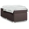 Image de vidaXL Sommier à lattes de lit avec matelas Marron foncé 90x190 cm, lit, lit à plate-forme, lit à panneaux, meuble de 3285098