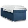 Image de vidaXL Boxspring met matras stof blauw 90x200 cm3285108