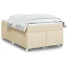 Image de vidaXL Boxspring met matras stof cràmekleurig 120x190 cm3285121