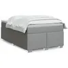 Image de vidaXL Sommier à lattes de lit avec matelas Gris clair 120x200cm Tissu, lit, lit à plate-forme, lit à panneaux, meuble de 3285123
