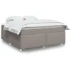 Image de vidaXL Boxspring met matras stof taupe 180x200 cm3285155