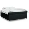 Image de vidaXL Boxspring met matras stof zwart 200x200 cm3285160