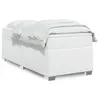Image de vidaXL Sommier à lattes de lit avec matelas Blanc 90x190 cm Similicuir 3285190