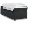 Image de vidaXL Sommier à lattes de lit avec matelas Noir 100x200 cm Similicuir 3285197