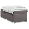 Image de vidaXL Sommier à lattes de lit avec matelas Gris 100x200 cm Similicuir 3285199