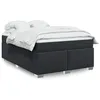 Image de vidaXL Sommier à lattes de lit avec matelas Noir 140x190 cm Similicuir 3285209