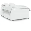 Image de vidaXL Sommier à lattes de lit avec matelas Blanc 160x200cm Similicuir 3285218