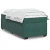 Image de vidaXL Boxspring met matras fluweel donkergroen 90x190 cm3285254