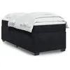Image de vidaXL Sommier à lattes de lit avec matelas Noir 90x200 cm Velours, lit, lit à plate-forme, lit à panneaux, meuble de 3285259