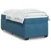 Image de vidaXL Boxspring met matras fluweel donkerblauw 90x200 cm3285261