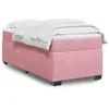 Image de vidaXL Boxspring met matras fluweel roze 90x200 cm3285262
