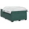 Image de vidaXL Boxspring met matras fluweel donkergroen 120x190 cm3285272